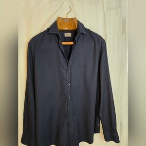 Armani Collezioni Navy Blue Men's Shirt